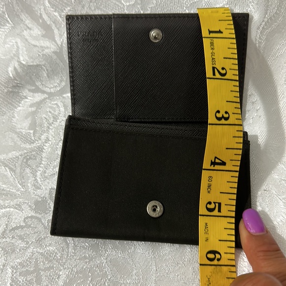 Prada Nylon & Leather Card Holder EUC Black - Picture 9 of 10